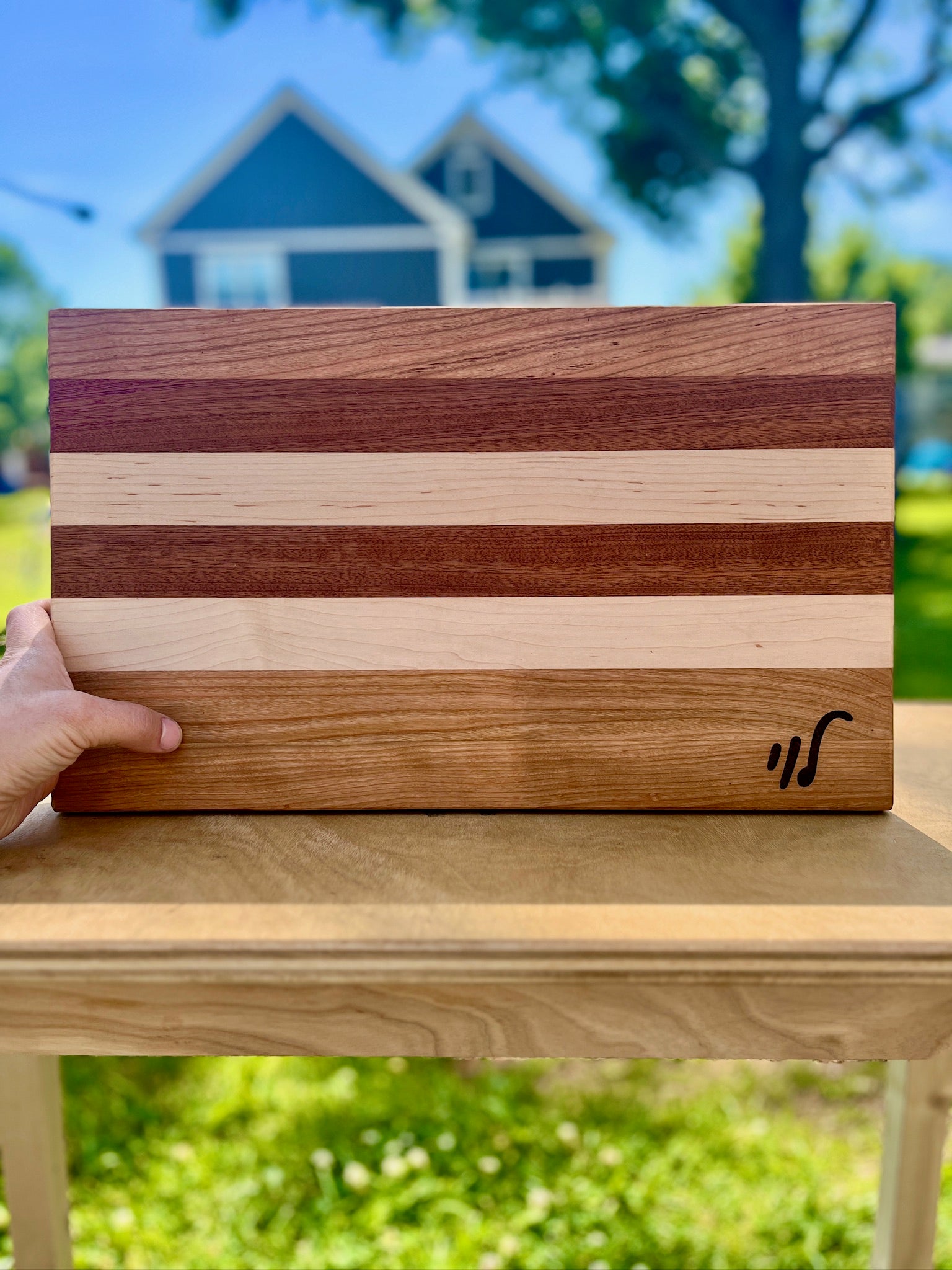 Striped Challah Board