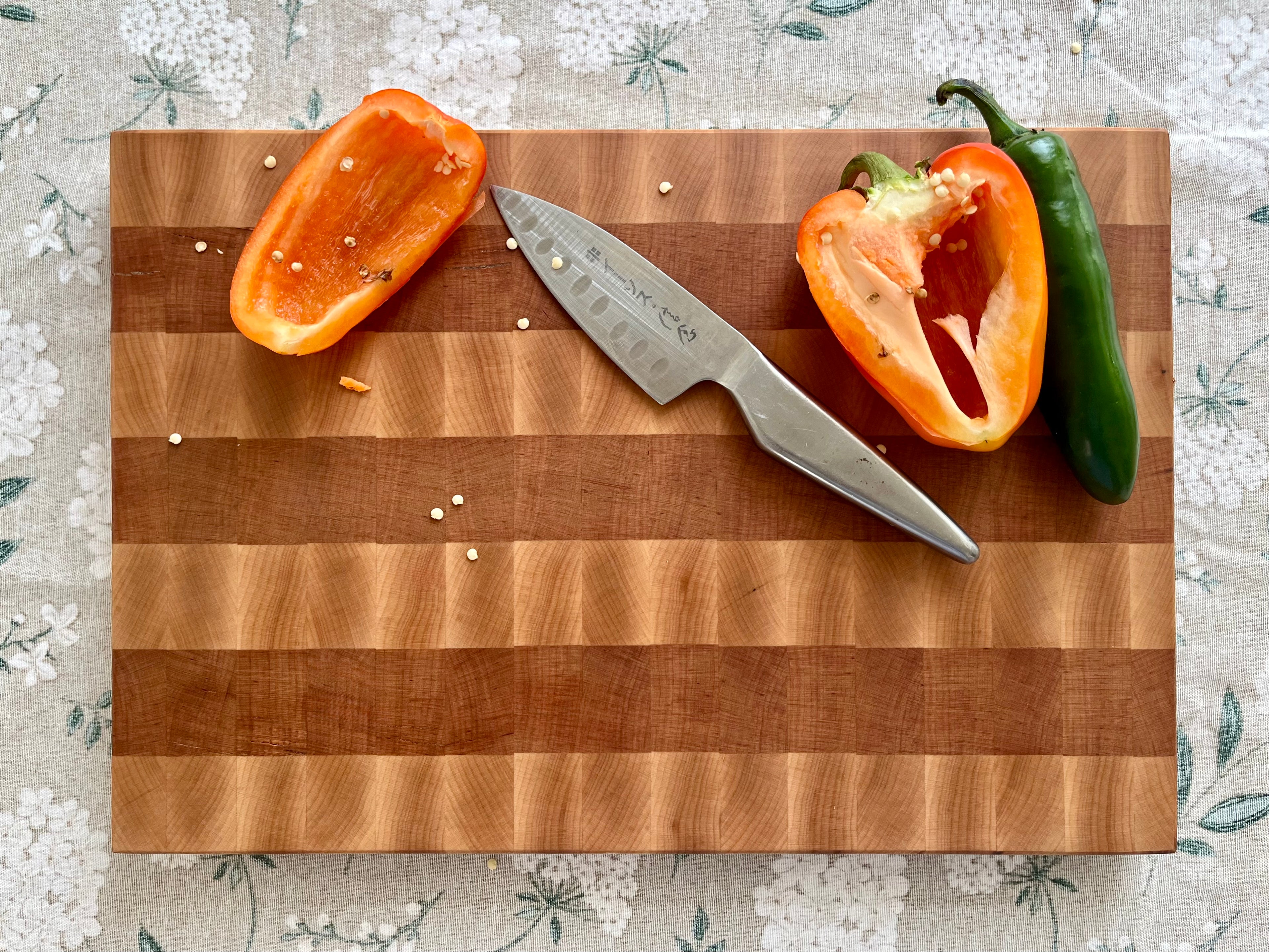 Black Cherry/ White Hard Maple End Grain Cutting Board