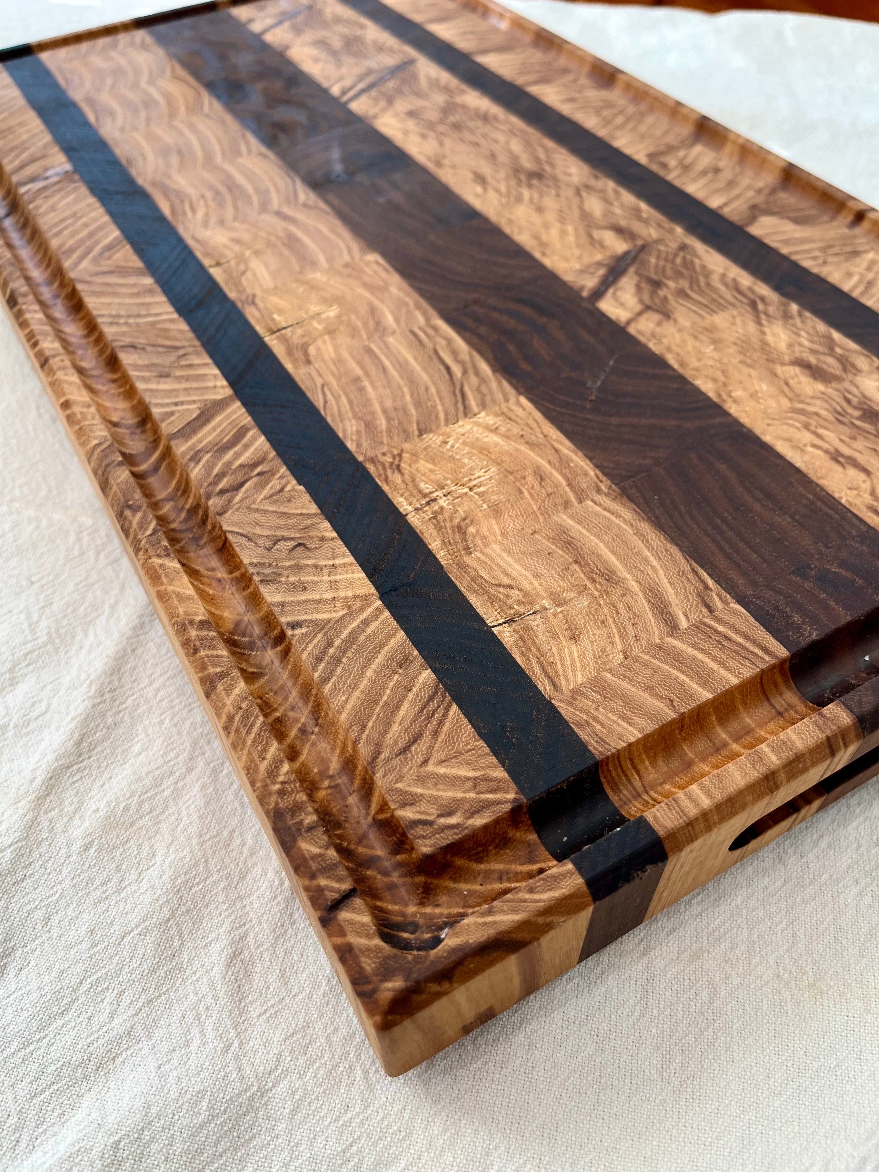 Walnut/Ambrosia Maple End Grain Cutting Board Butcher Block