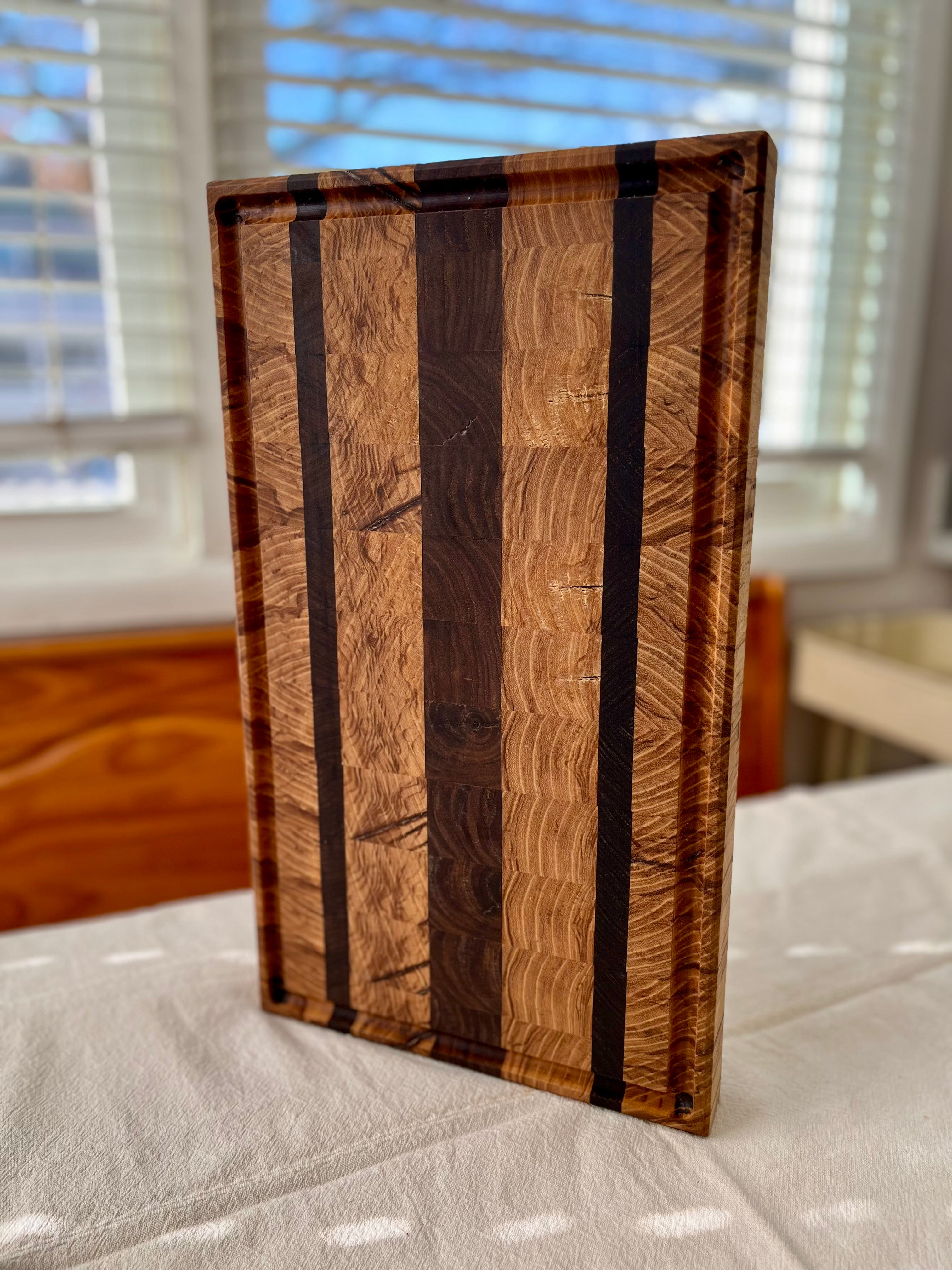 Walnut/Ambrosia Maple End Grain Cutting Board Butcher Block
