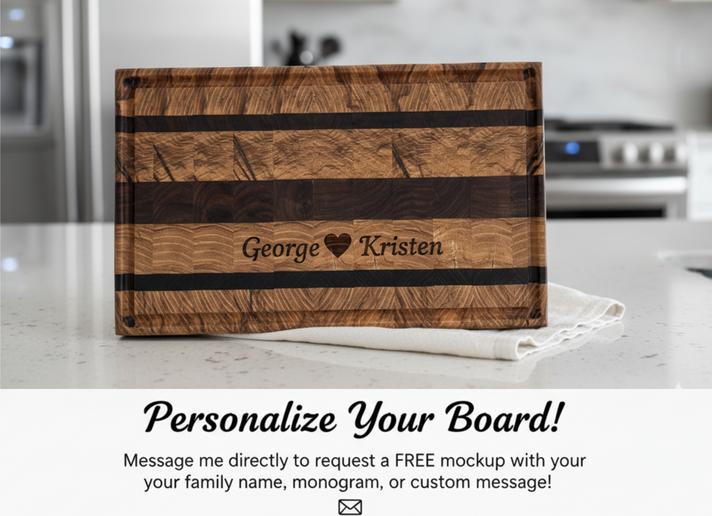 Walnut/Ambrosia Maple End Grain Cutting Board Butcher Block