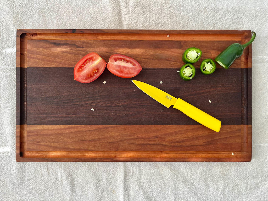 Sapele Mahogany/Cheery Hardwood Cutting Board