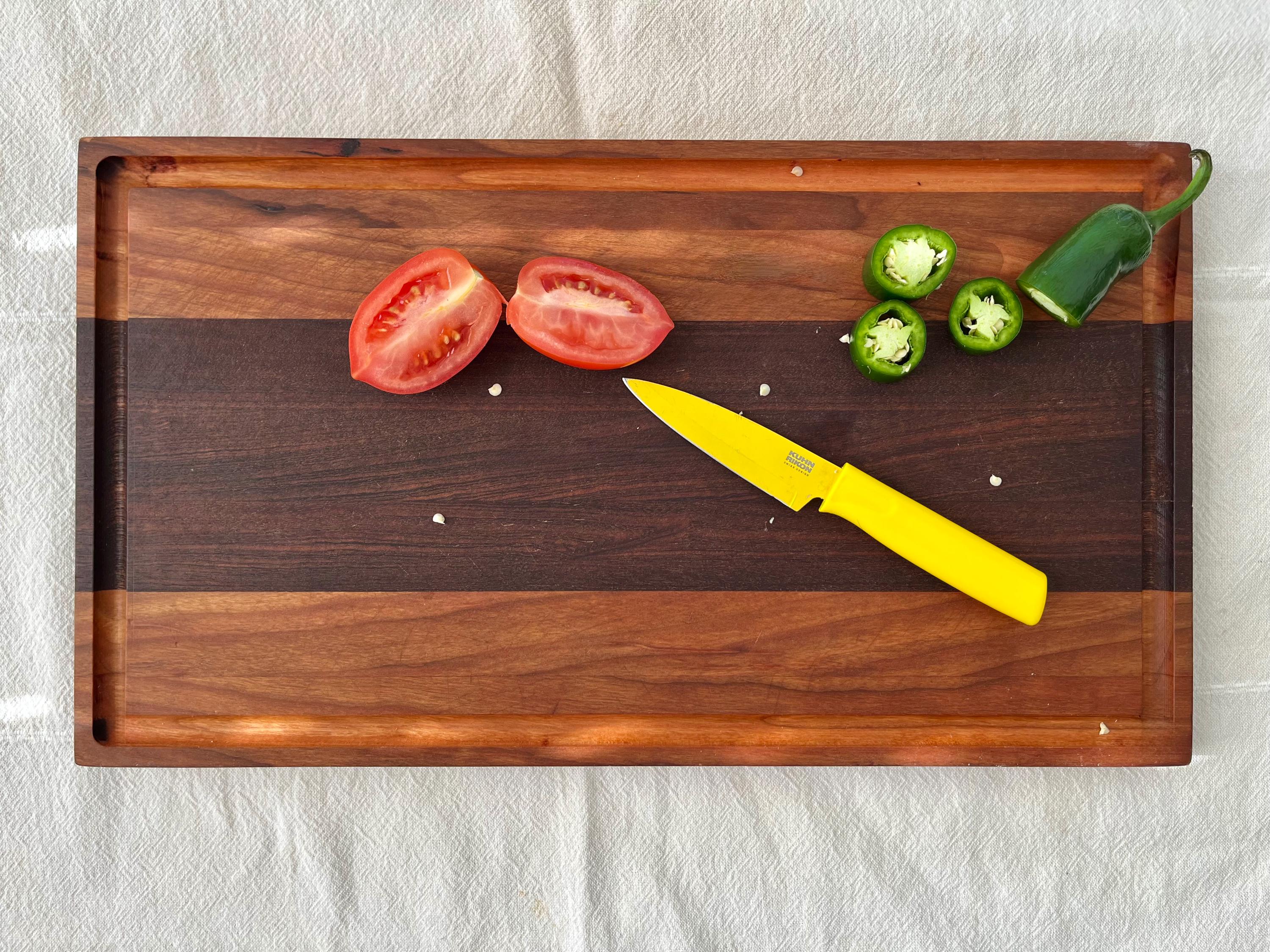 Sapele Mahogany/Cheery Hardwood Cutting Board
