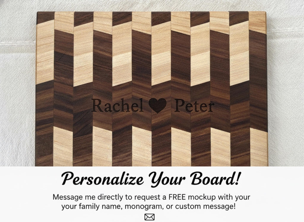 Walnut/Maple Chevron Hardwood Cutting Board
