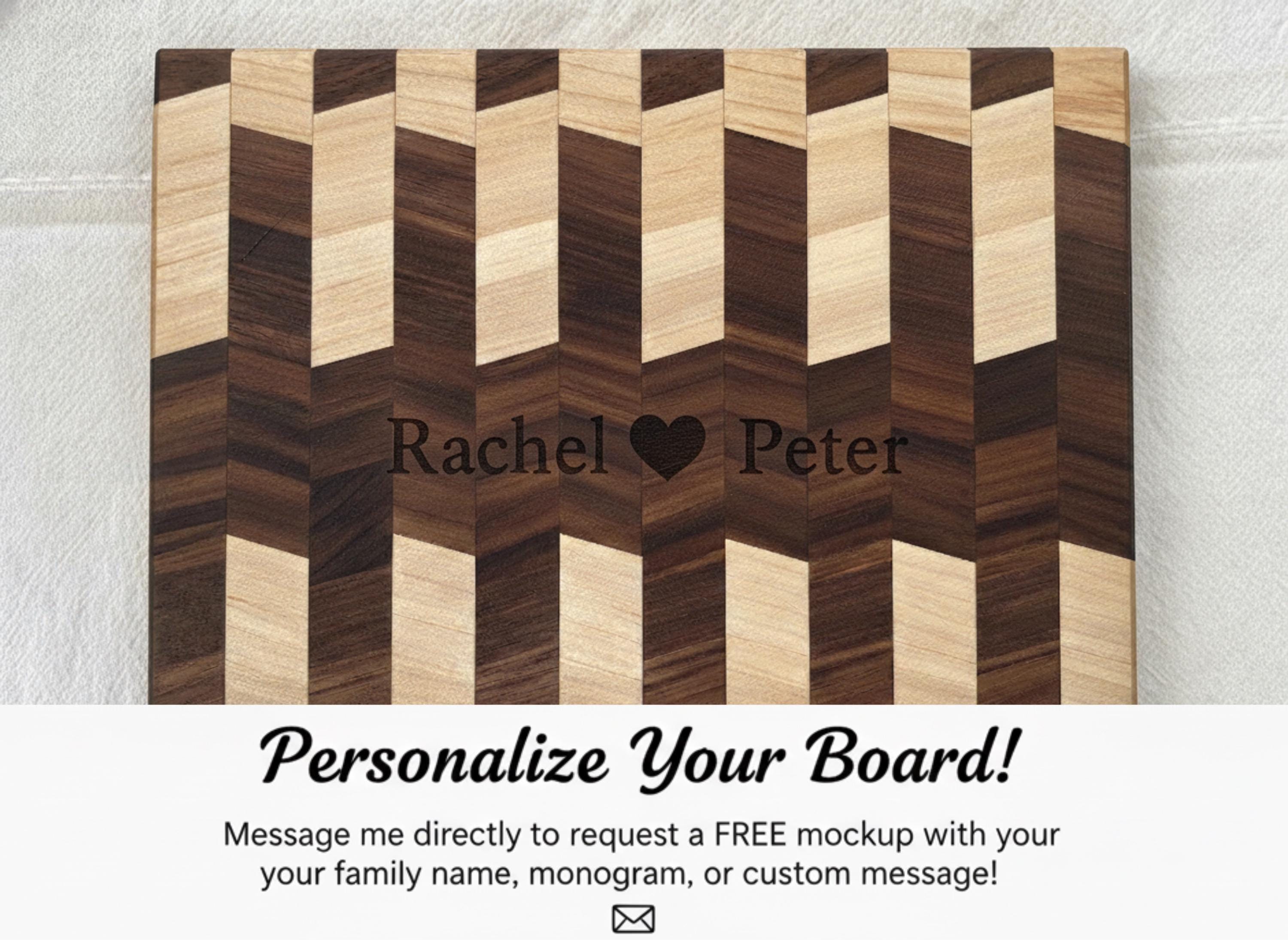 Walnut/Maple Chevron Hardwood Cutting Board