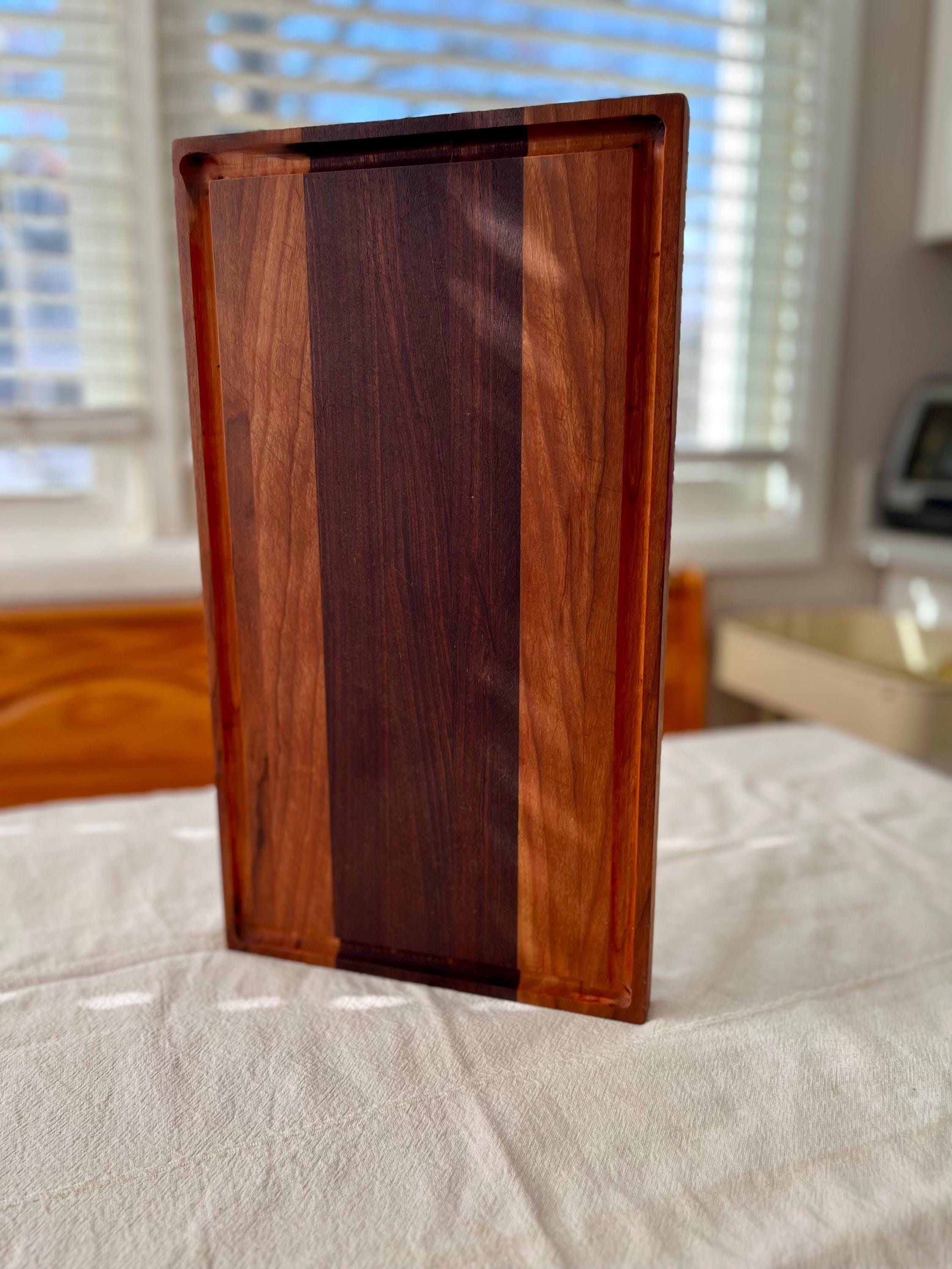 Sapele Mahogany/Cheery Hardwood Cutting Board